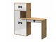 Bureau Florevi 101 (Blanc brillant + Chêne Artisan)