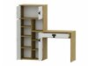 Bureau Florevi 101 (Blanc brillant + Chêne Artisan)