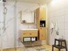 Cabinet de baie suspendat Velum (Negru + Stejar artizan)