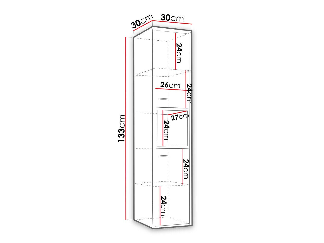 Vægmonteret badeværelsesskab Velum (Hvid + Artisan eg)