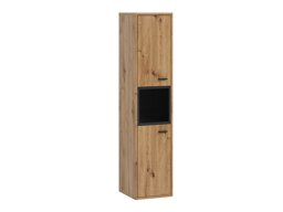 Wand badkamermeubel Velum (Zwart + Artisan eiken)