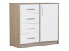 Ladekast Cavmero 108 (Sonoma eik + Wit)