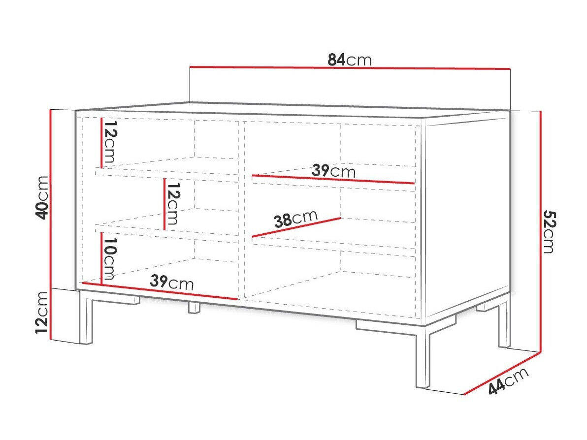 Schoenenkast Nomal (Craft eiken + Zwart)