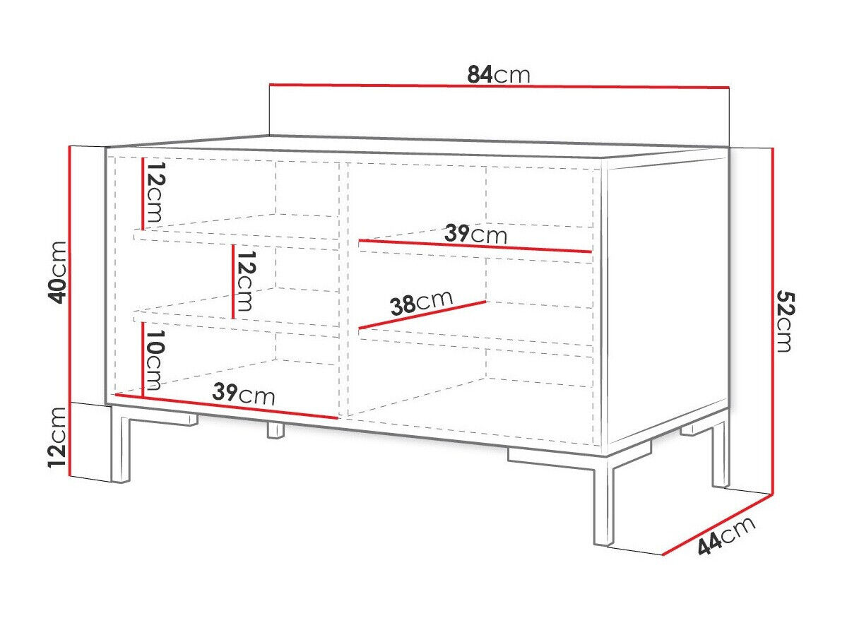 Schoenenkast Nomal (Wit + Gouden)