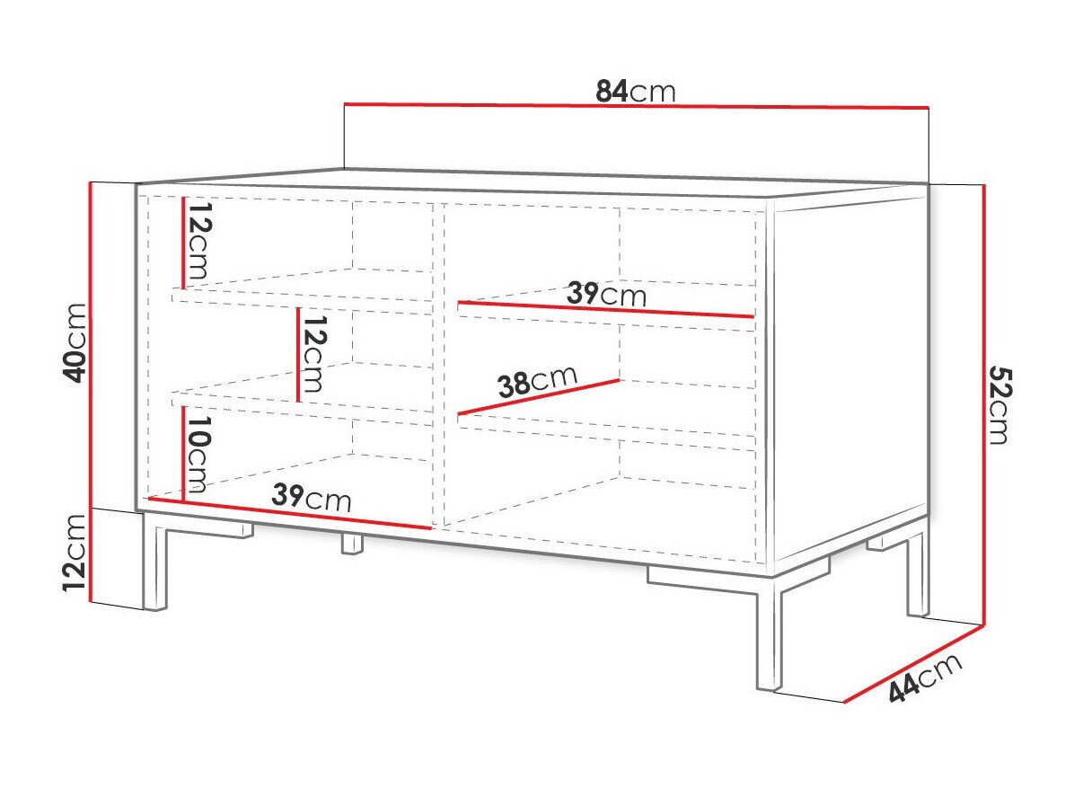 Skoskab Nomal (Sort + Gylden)