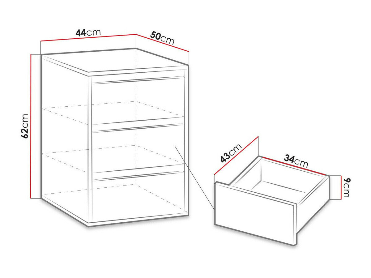 Skuffesektion Catromi 124 (Artisan eg)