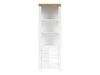 Boekenkast Sonsoru 106 (Wit + Glanzend wit + Eiken)