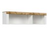Estantería de pared Sonsoru 109 (Blanco + Blanco brillante + Roble wotan)