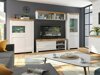 TV-meubel Sonsoru 108 (Wit + Glanzend wit + Wotan eik)