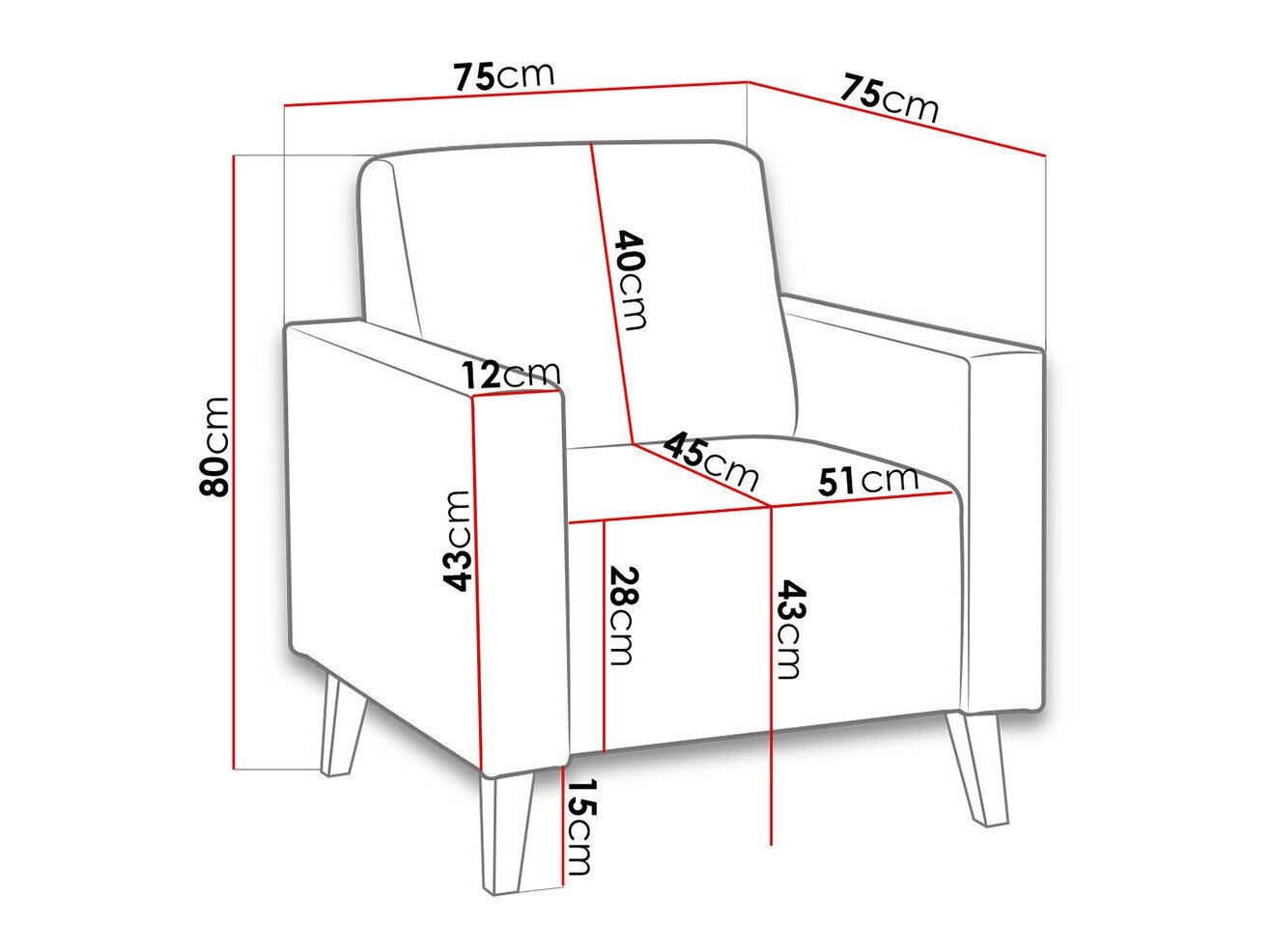 Lænestol Delbene 125