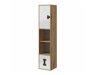 Boekenkast Florevi 111 (Glanzend wit + Artisan eiken)