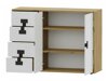 Commode Florevi 102 (Mat blanc + Chêne Artisan)