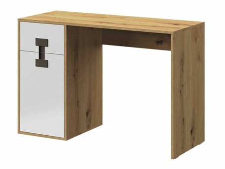 Íróasztal Florevi 100 (Fényes fehér + Artisan tölgy)