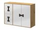 Ladekast Florevi 102 (Glanzend wit + Artisan eiken)