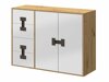 Ladekast Florevi 102 (Glanzend wit + Artisan eiken)