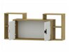 Wandkast Florevi 107 (Grijs met glans + Artisan eiken)