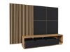 Set de living Austin 362 (Stejar Wotan + Negru mat + Negru)
