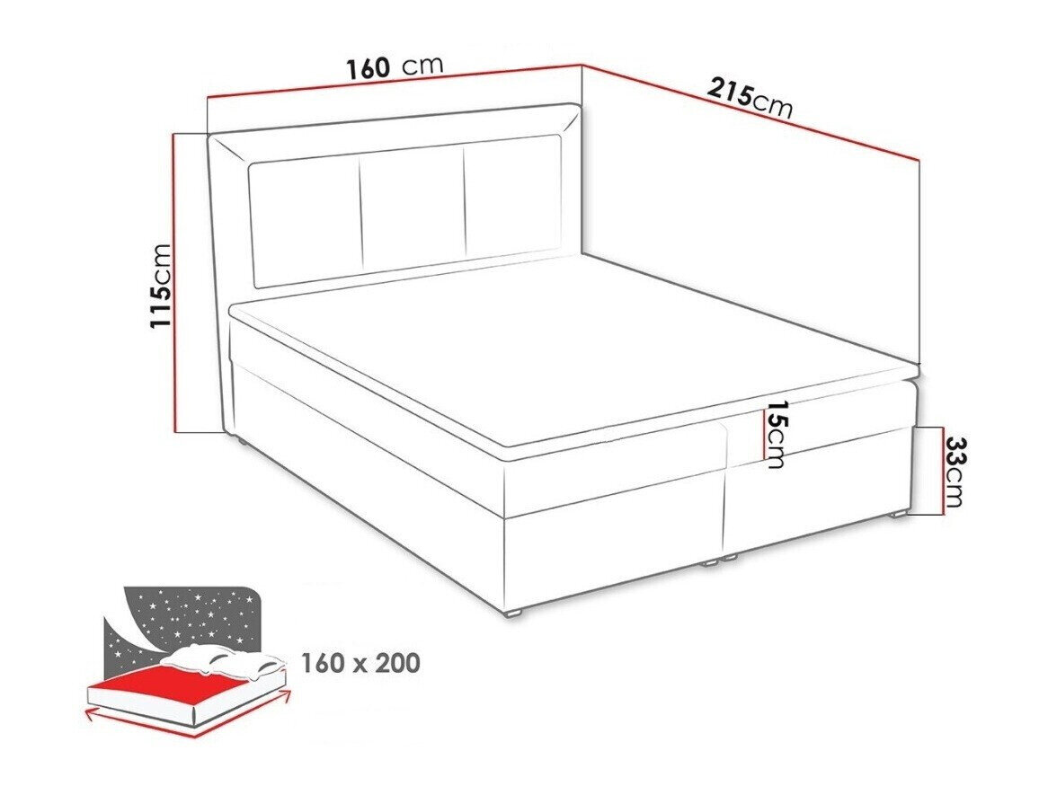 Boxspring Pomona 114 (Victoria 14 863)