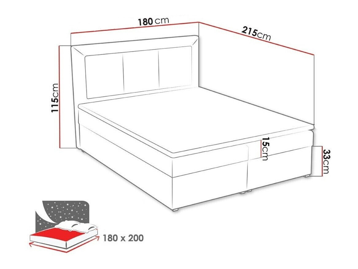 Boxspring postelja Pomona 114 (Victoria 14 865)