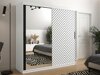 Kledingkast Hartford 315 (Wit + Zwart)
