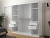 Kledingkast Hartford 315 (Wit + Zwart)