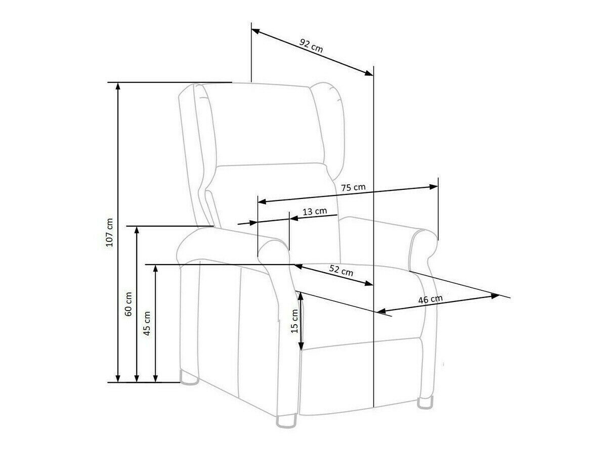 Relaxfauteuil Houston 878 (Zwart)