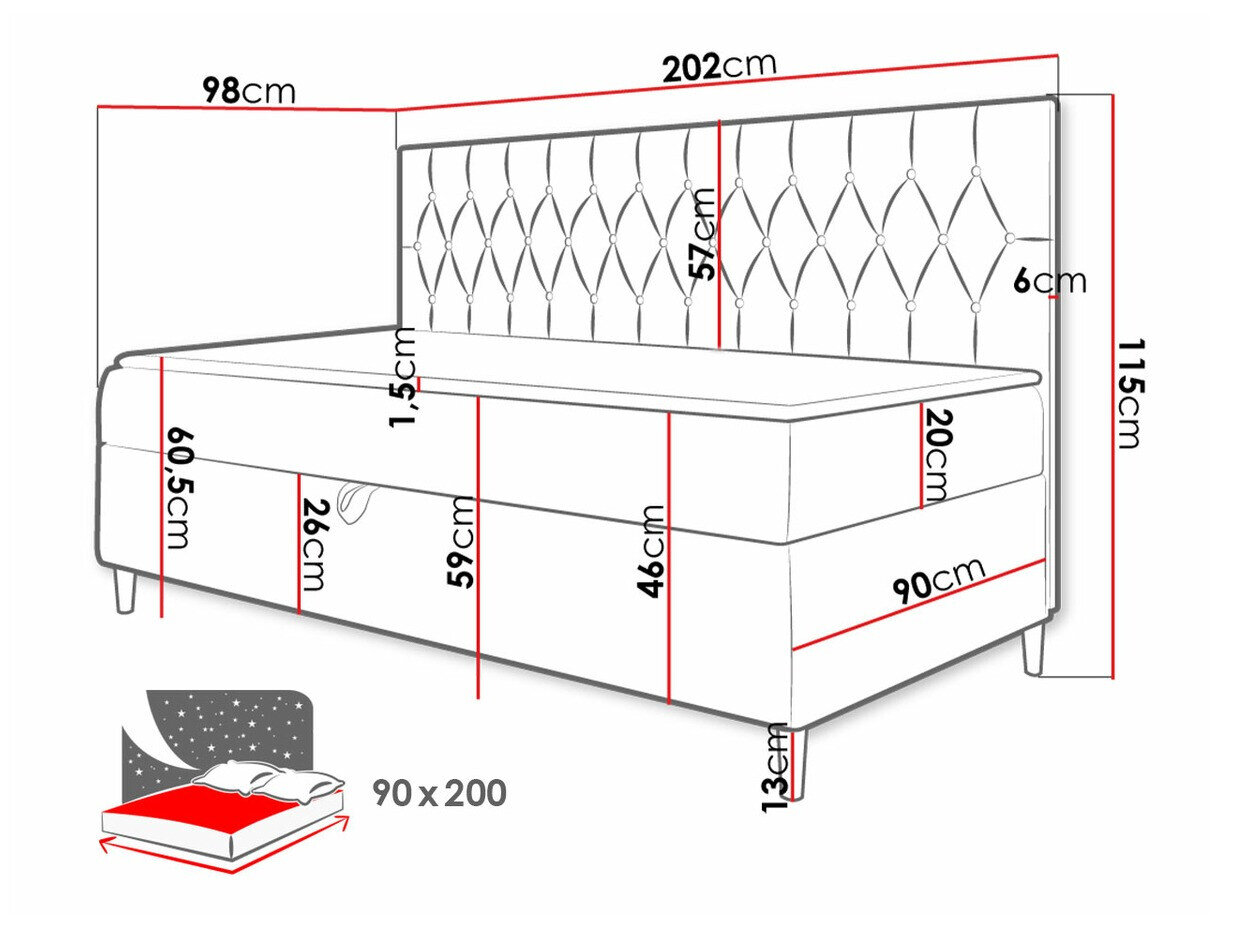 Boxspring Lucus II (Soft 017 + Fresh 1)