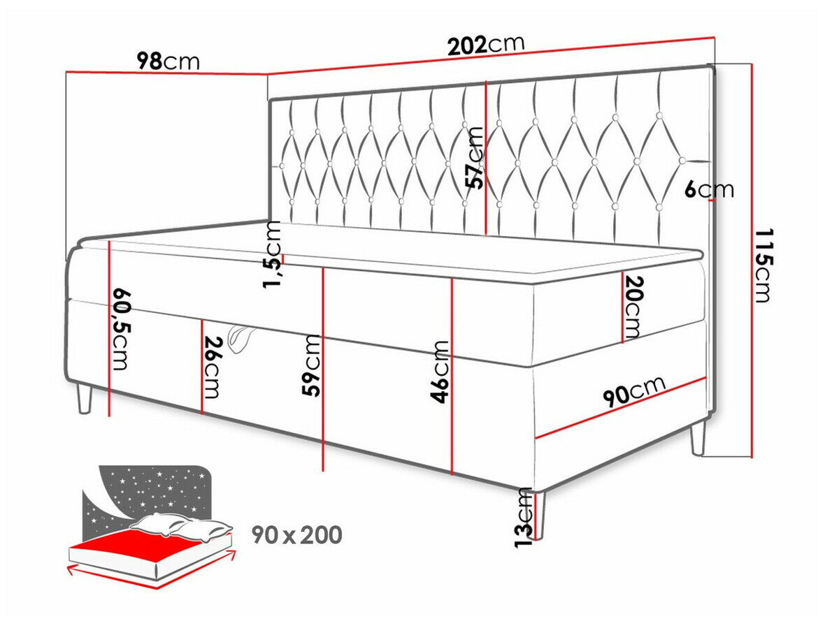 Boxspring Lucus II (Soft 017 + Fresh 4)