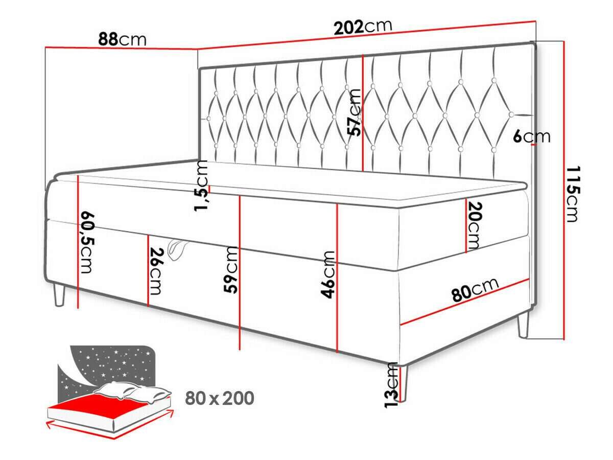 Boxspring Lucus II (Soft 017 + Fresh 8)