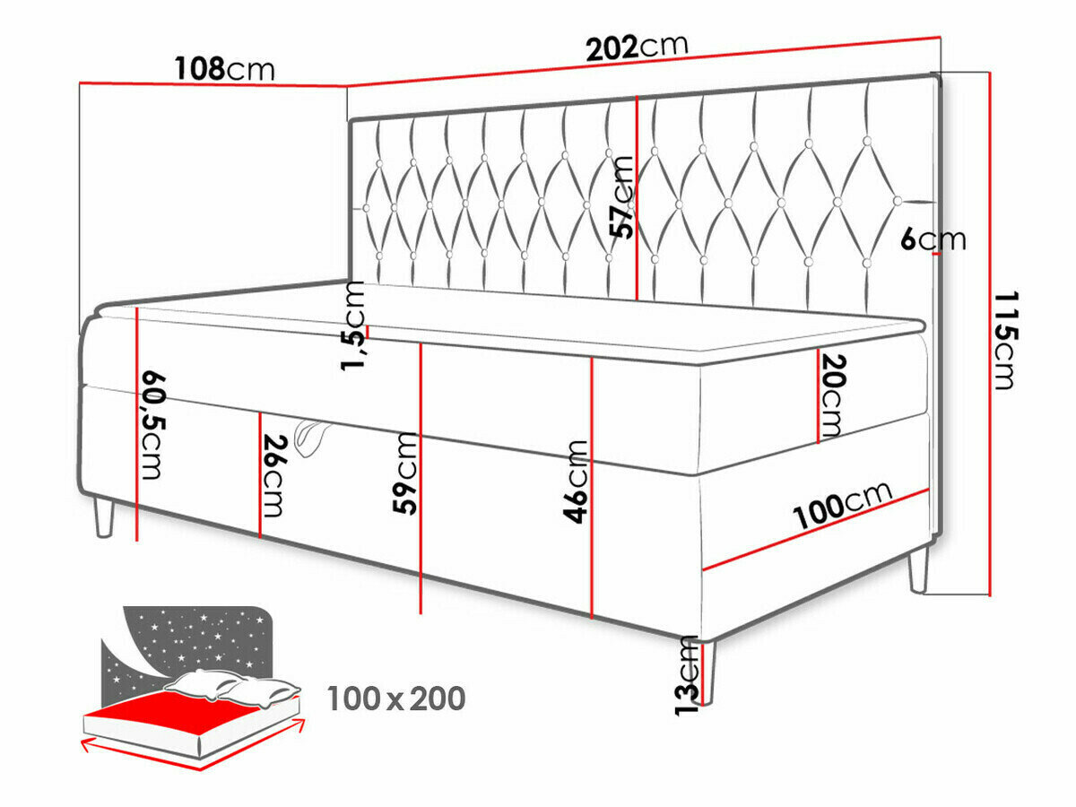 Boxspring Lucus II (Soft 017 + Fresh 9)