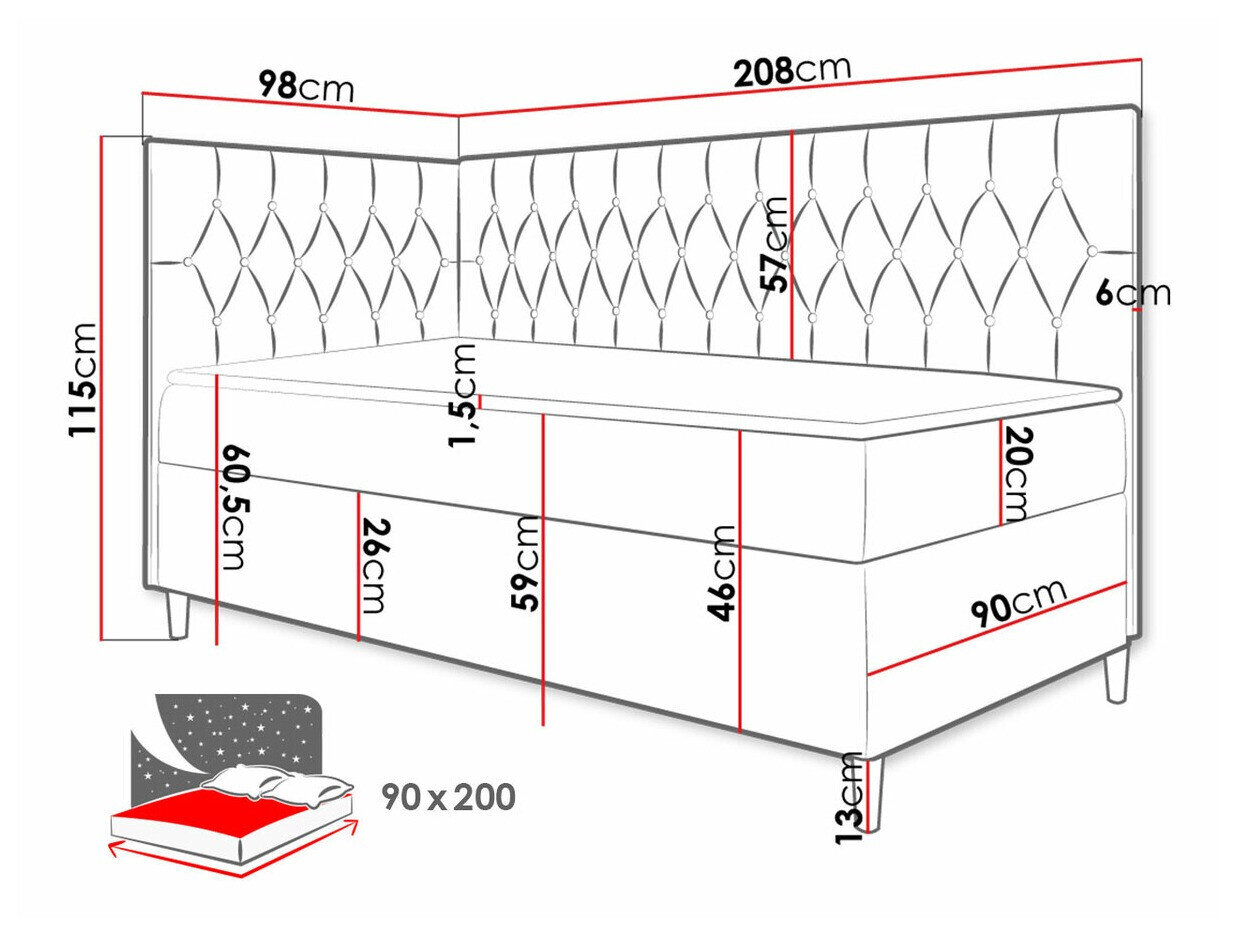 Boxspring Lucus III (Soft 017 + Fresh 1)