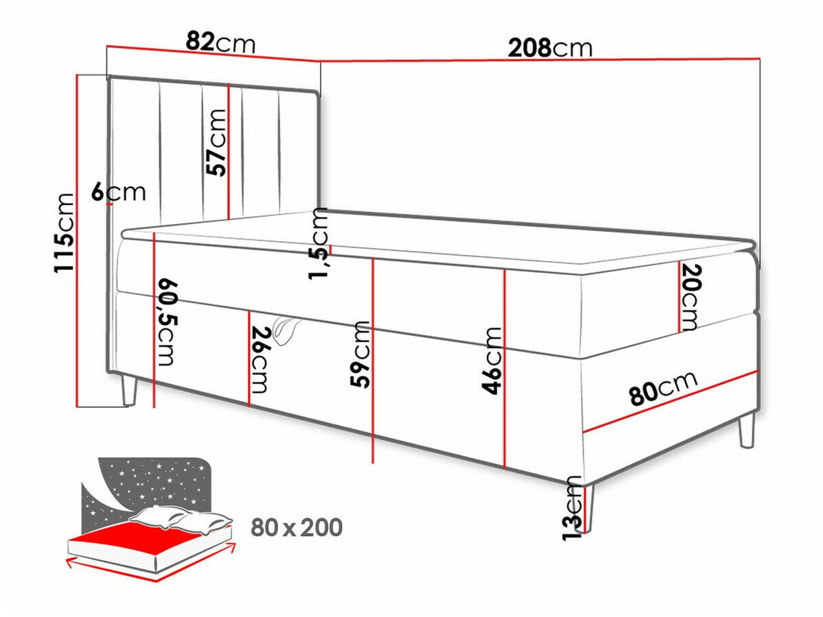Boxspring Lucus VI (Soft 017 + Fresh 8)