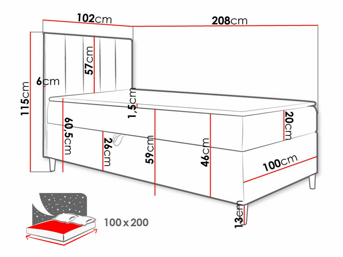 Boxspring Lucus VI (Soft 017 + Fresh 9)
