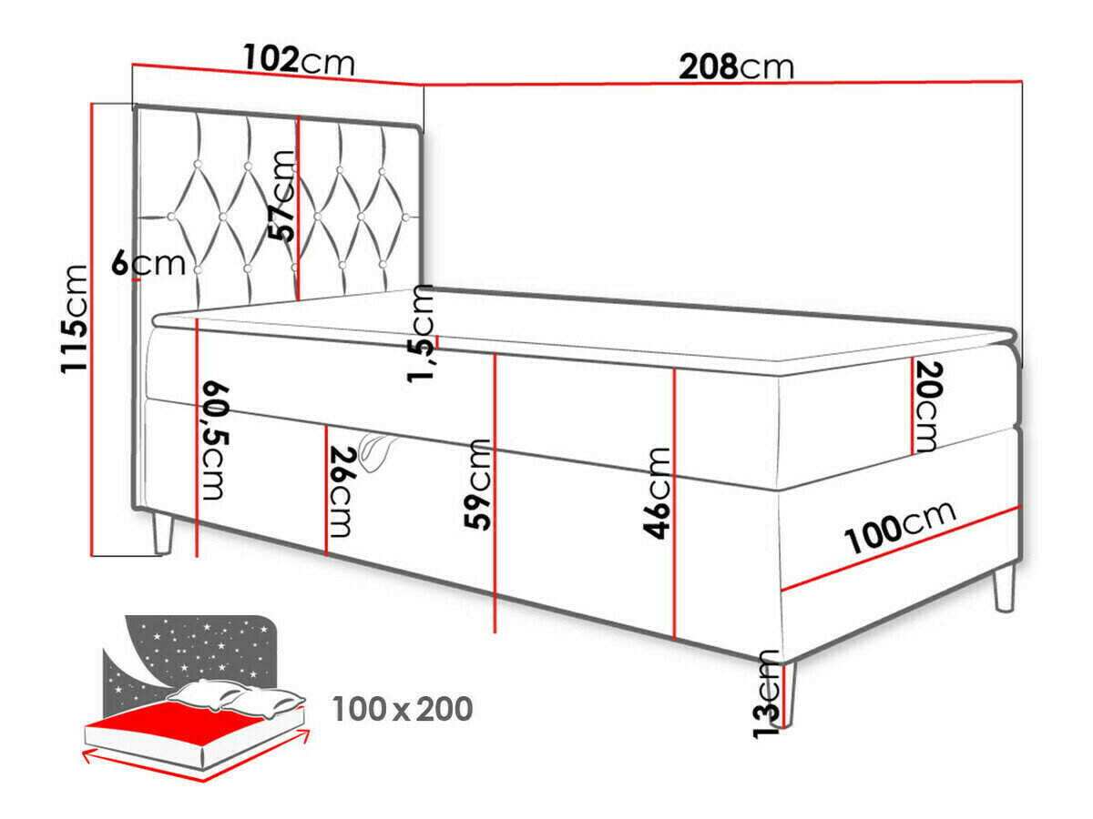 Boxspring Lucus VII (Soft 017 + Fresh 9)
