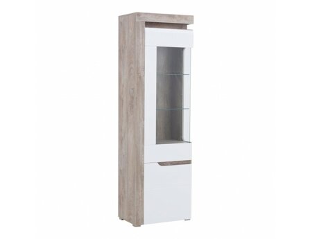 Boekenkast Revelmi 105 (Eiken + Glanzend wit)