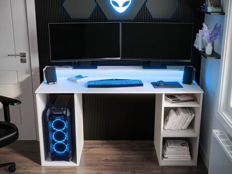 Gaming bureau Lila (Wit)