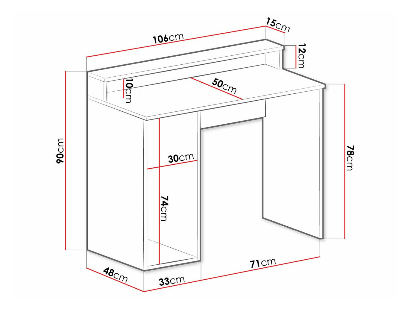 Gamingbord Lila I (Sort)