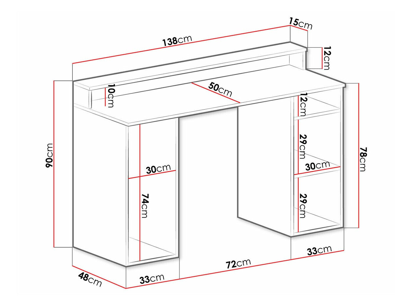 Gamingbord Lila (Sort)