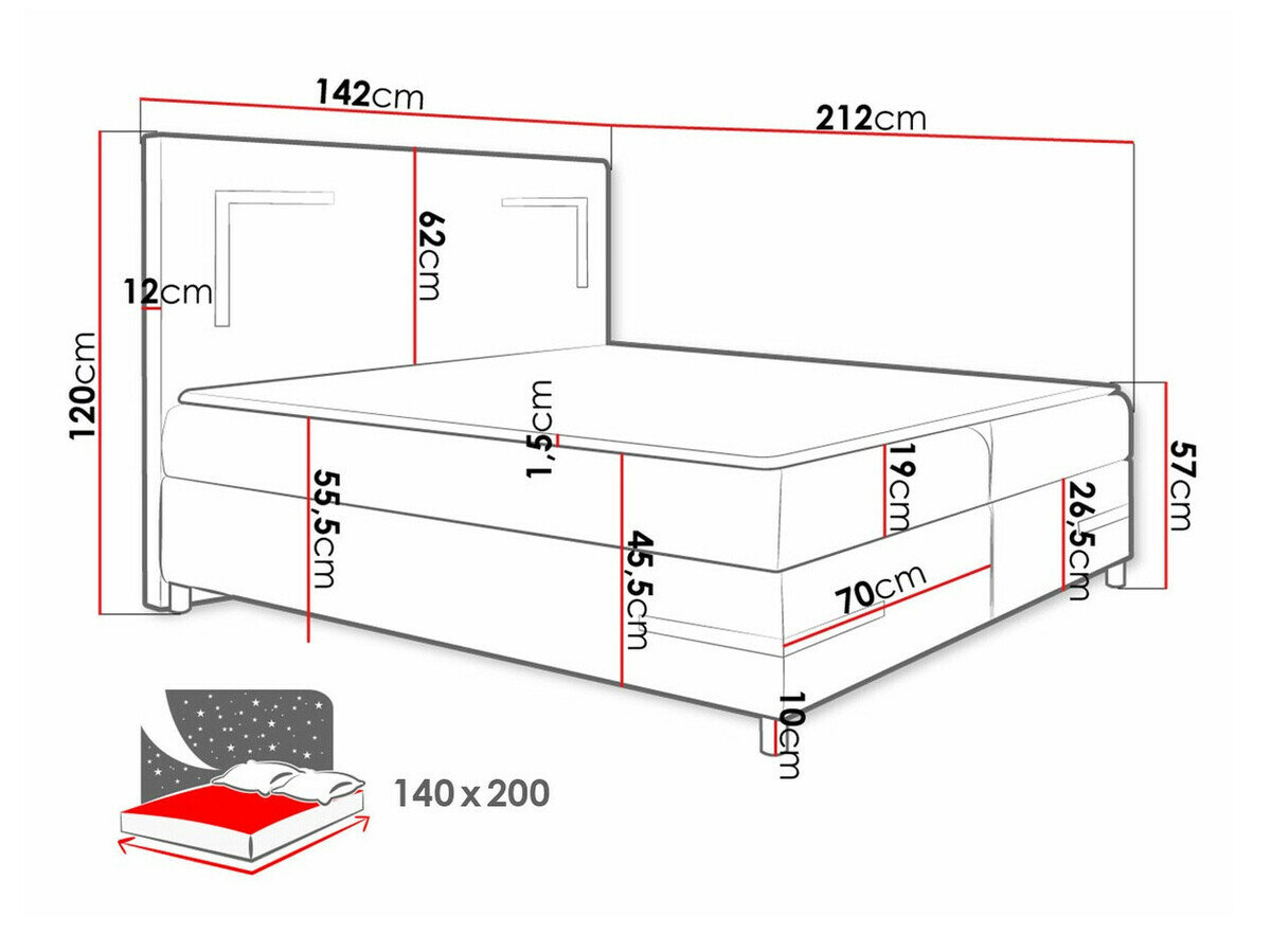 Boxspring Vallis (Soft 011)
