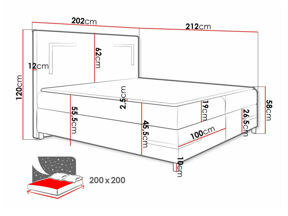 Boxspring Vallis (Soft 033)