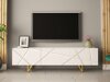 TV-meubel Audis (Wit + Glanzend wit)