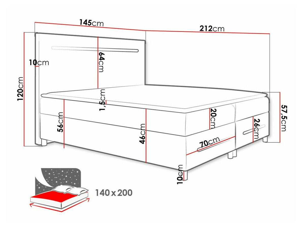 Boxspring Pluvia (Fresh 4)
