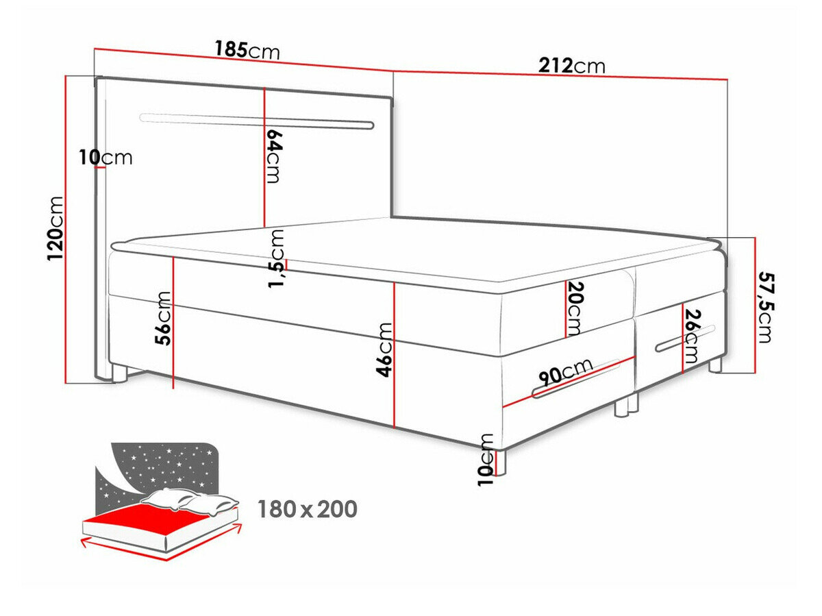 Boxspring Pluvia (Soft 017)