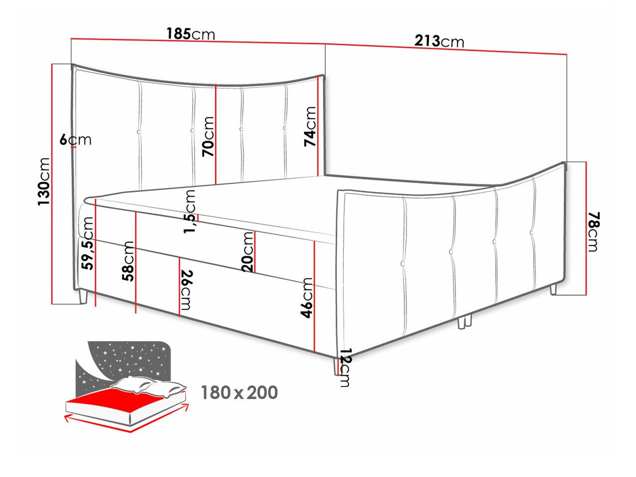 Boxspring Fons (Fresh 4)