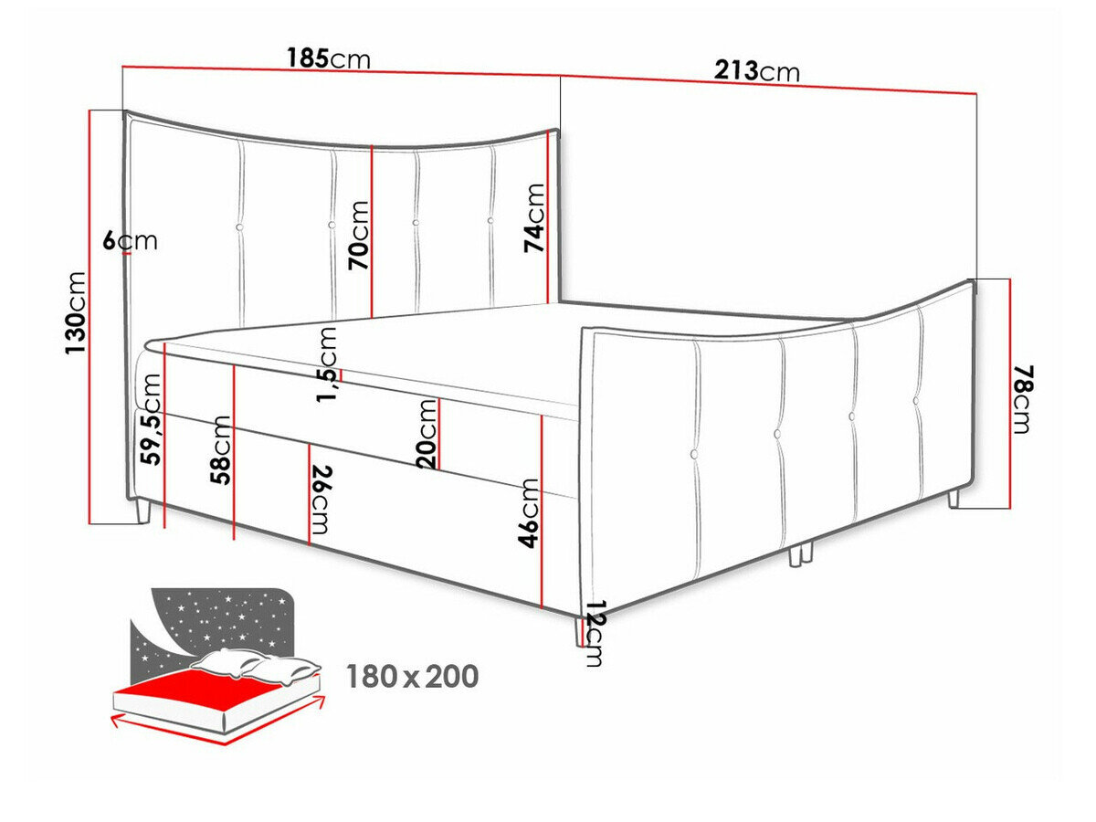 Boxspring Fons (Fresh 8)