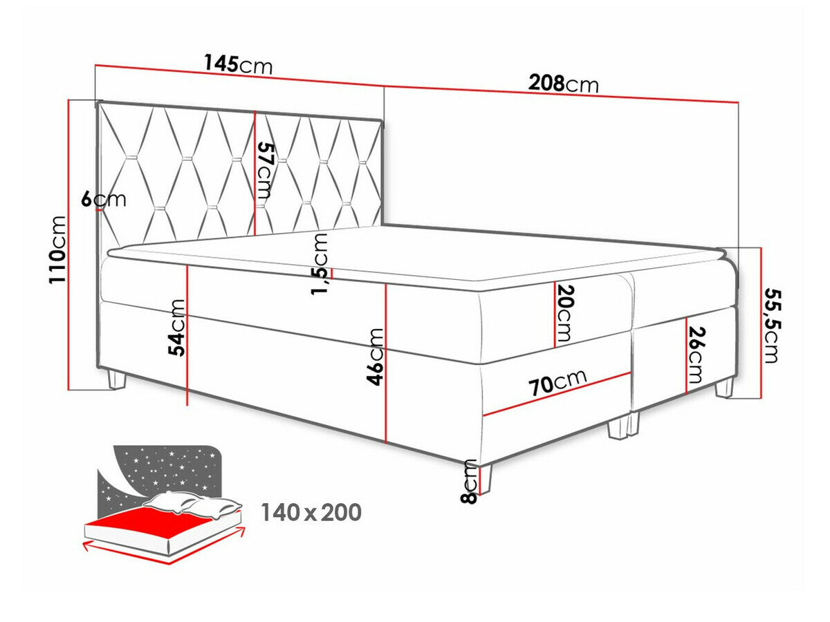 Boxspring Nemus (Fresh 37)