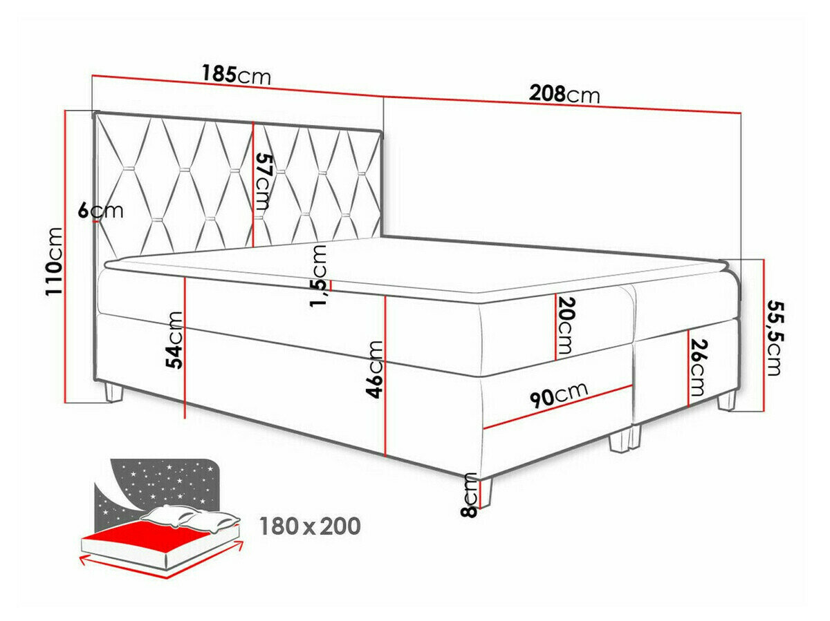 Boxspring Nemus (Fresh 8)