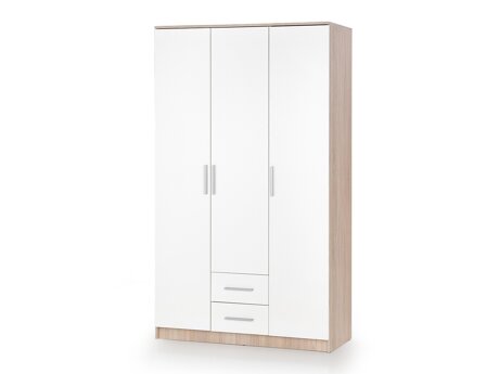 Garderobeskab Cirveso 113 (Sonoma eg + Glansfuld hvid)