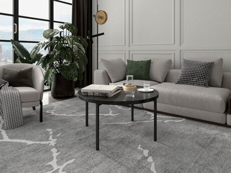 Salontafel Providence 178 (Glanzend zwart + Zwart)
