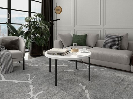 Salontafel Providence 178 (Wit + Zwart)